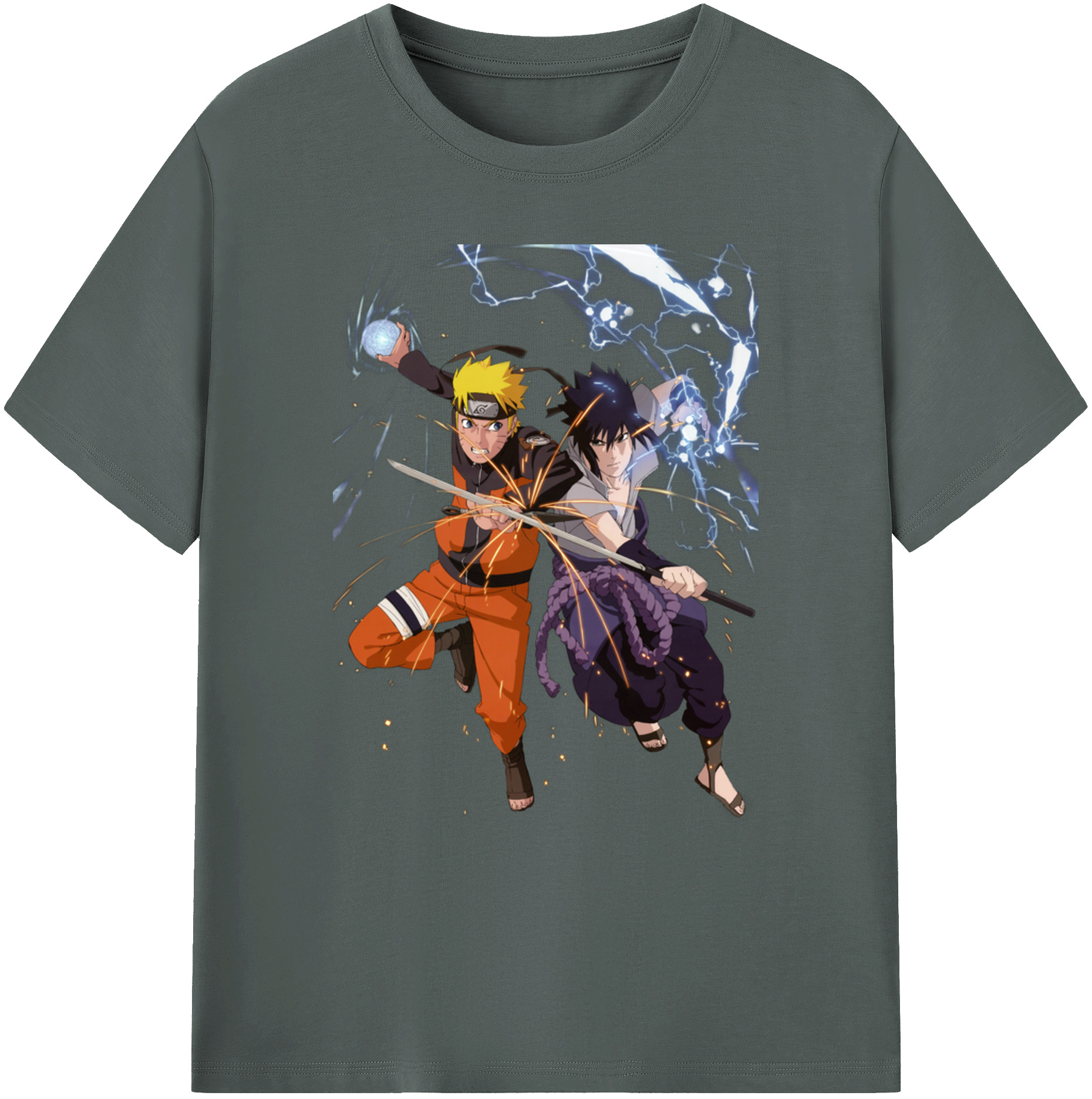 （画像用） NARUTO -ナルト- うずまき ナルト Uzumaki Naruto 綿100％ メンズ半袖Tシャツ｜肌触りやわらか＆通気性